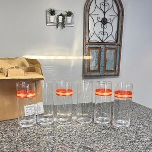 12 inch clear glass cylinders set of 6